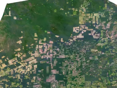 Paraguay Terrain 3D Map 3D model