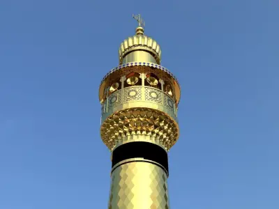 Golden minaret - imam ali Free 3D model