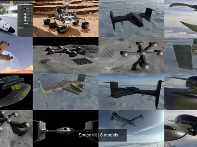 Space kit 3D Model Pack