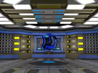 Sci Fi Interior 3D model 64