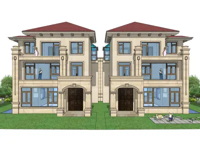 Nobility-History-Castle-Villa-098 exterior of house 3D model