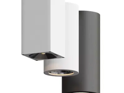 Ceiling three outdoor wall lights 3D model