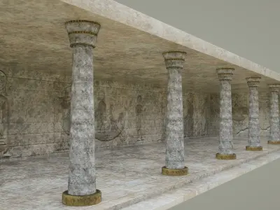  Ancient Egypt Room 3d model Low-poly 3D model