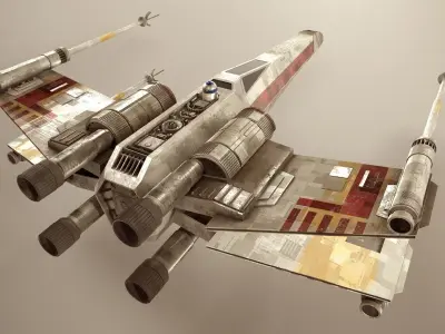 X-Wing Starfighter Low-poly 3D model