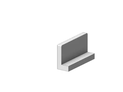 Concrete LBlock Retaining Wall Height 55 cm 99 cm Length 3D model