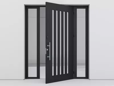 Aluminium door 128 3D model