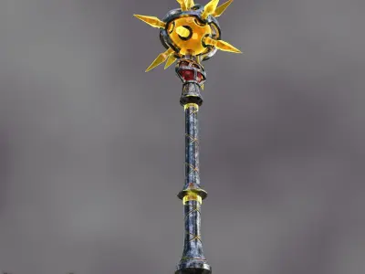 Fantasy Blood Of Lathander Legendary Mace Baldurs Gate 3 3D print model