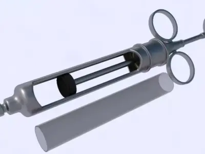Vintage Syringe 3D model