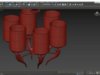 Loving arms round Chandelier Low-poly 3D model