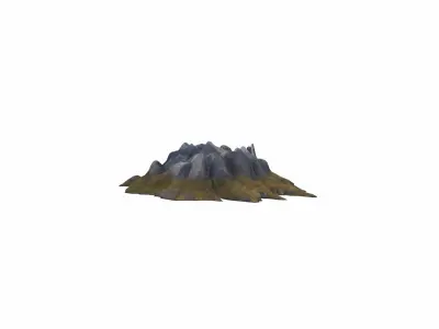 3d Render Mountain Range Barrier Is A Natural Wall 3D model