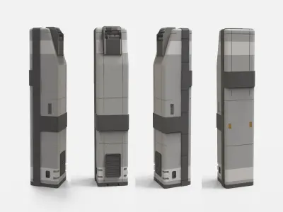 sci-fi Architecture kitbash 2 3D model