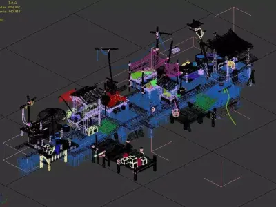 Peach Blossom Island - Marina - Commercial Port 3D model