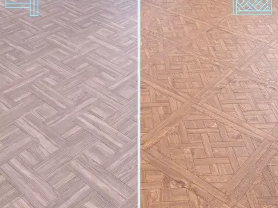 Parquet - Laminate - Wooden floor 2 in 1 Low-poly 3D model 163