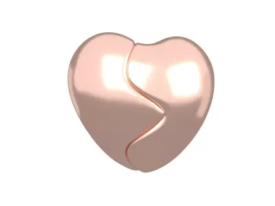 Broken Heart v1 012 Low-poly 3D model