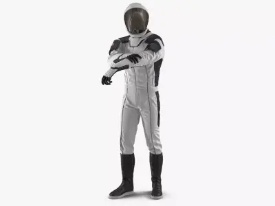 Futuristic Space Suit Rigged 3D model