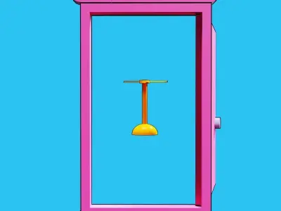 Anywhere Door and Bamboo Copter Low-poly 3D model