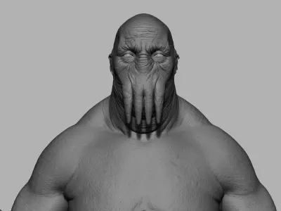 Realistic Zoidberg man in his underwear 3D model