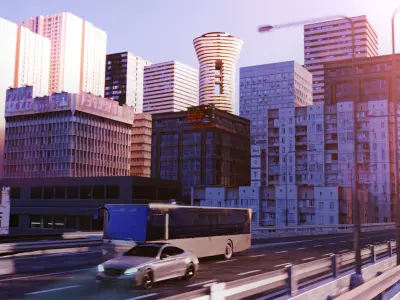 City Buildings 14 Pack - WIP BETA Low-poly 3D model