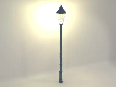 Lamp Post Low-poly 3D model order