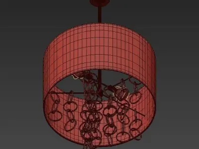 Cascading pendant light 3D model