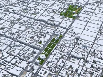 Puebla Mexico 40km Low-poly 3D model