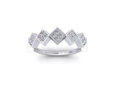Light Weight Diamond Ring 3d Model and Render  3D print model shop