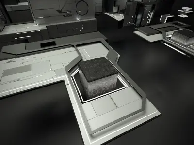 Tech boxes-TB1 kit Low-poly 3D model