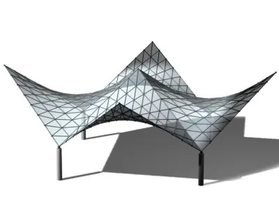 Metallic structure truss 04 modular structure 3D model