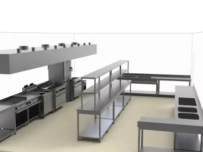 KITCHEN 90 3D model