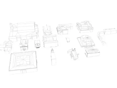 Low Poly Buildings PACK Low-poly 3D model purchase