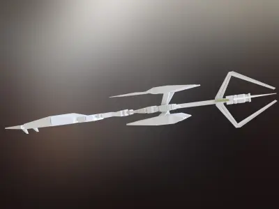 Sci-Fi war spaceships collection Low-poly 3D model