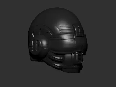 helmet high poly sculpt 3d printable  3D model 161