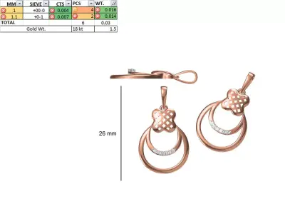 Light Weight Pendant STL OBJ FBX JCD Details 3D print model 5