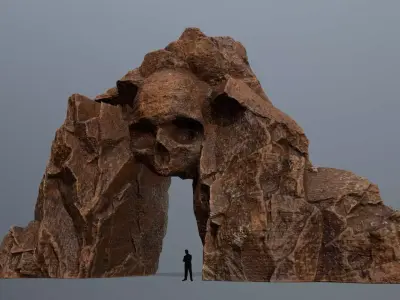 Skull Cave Low-poly 3D model