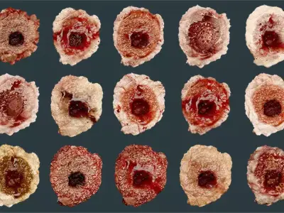 15 Skin Bullet Hole Seamless PBR Textures with Alpha Map  Texture