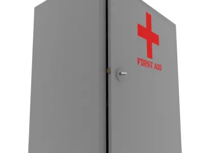 First aid cabinet  Low-poly 3D model
