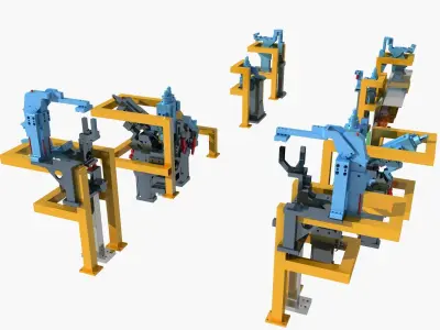 Industrial Equipment 41- Vehicle Floor Welding Fixture 3D model