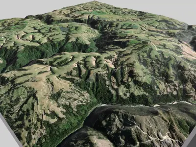 Round Ridge Hill New Zeland  3D model