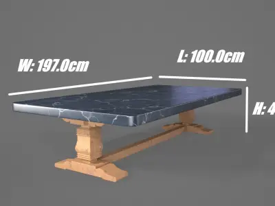 Georgian Architectural  Marble Table Low-poly 3D model
