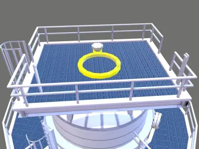 Stainless Steel Tanks Low-poly 3D model