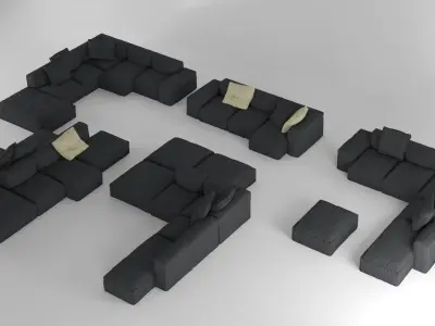 Bonaldo Peanut Collection B01-B05 Pillows 3D model