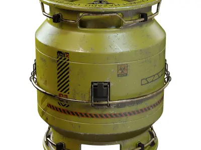 Sci-Fi Cargo Barrel Low-poly 3D model