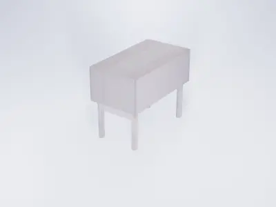 Industrial wood Floor Cabinet 3D model