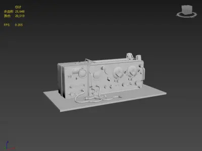 Next generation vintage radio Low-poly 3D model