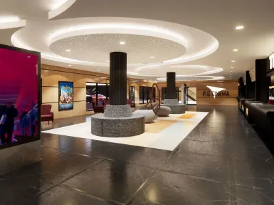 CINEMA ARCADE AND BOWLING ALLEY DESIGN Low-poly 3D model