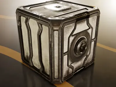 Sci-fi Post-apo Box Container Storage Low-poly 3D model