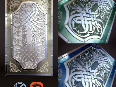 Stained glass window 3D model