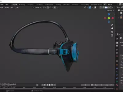 Diving Goggle Free low-poly 3D model