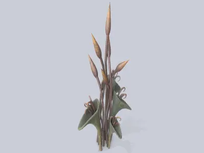 Fantasy plant Low-poly 3D model