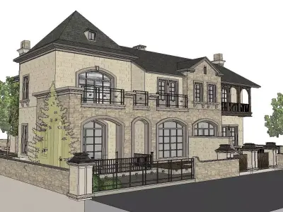 Nobility-History-Castle-Villa-0126 architectural house 3D model